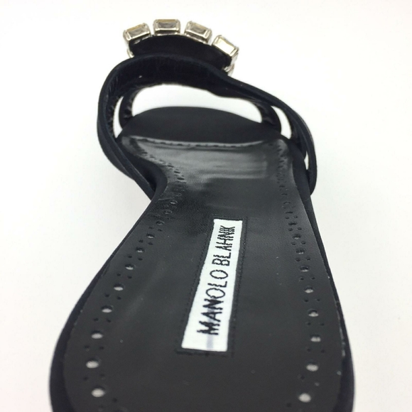 MANOLO BLAHNIK Iluna Buckle Slide Sandal sz 9.5 - Picture 9 of 16